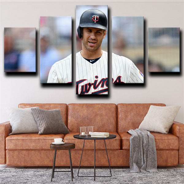 Minnesota Twins First Baseman Joe Mauer Mauer Power Canvas Wall Art
