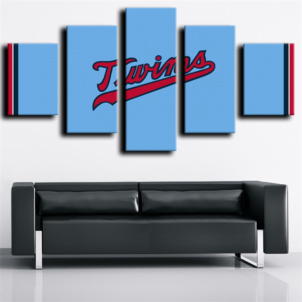 Minnesota Twins Simple Style Badge Canvas Wall Art