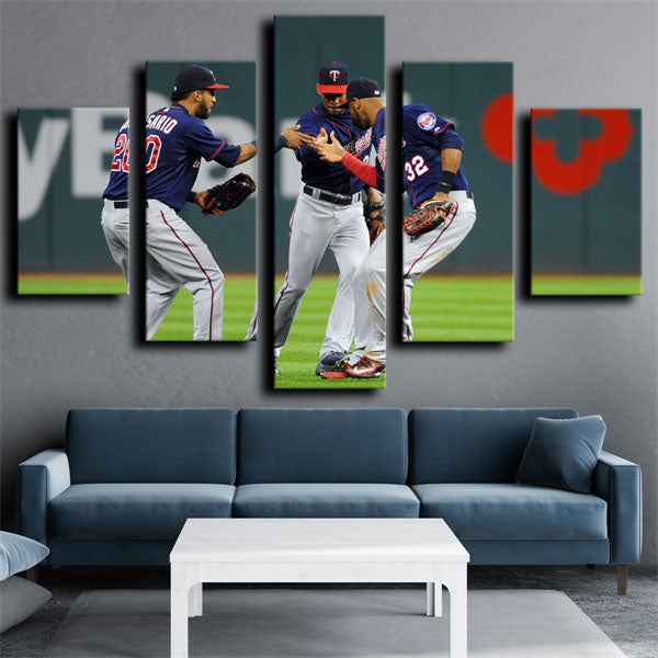 Minnesota Twins Team Emblem Canvas Wall Art