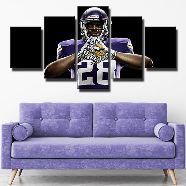 Minnesota Vikings Gloves Adrian Peterson Canvas Wall Art Minnesota Vikings Gloves Adrian Peterson Canvas Wall Art
