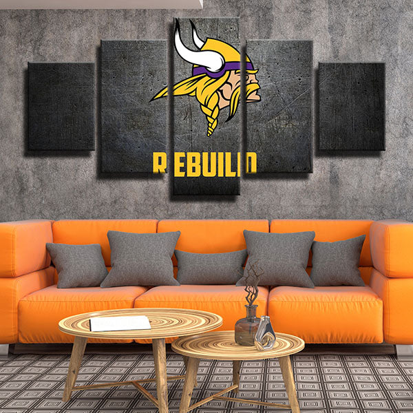 Minnesota Vikings Iron Emblem Canvas Wall Art Minnesota Vikings Iron Emblem Canvas Wall Art