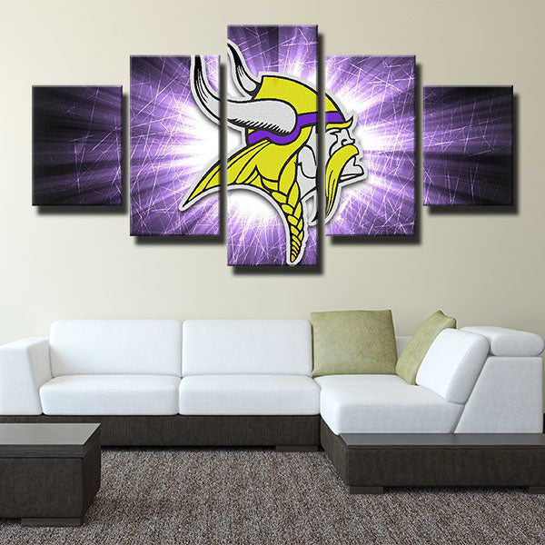 Minnesota Vikings Purple Lightning Emblem Canvas Wall Art Minnesota Vikings Purple Lightning Emblem Canvas Wall Art