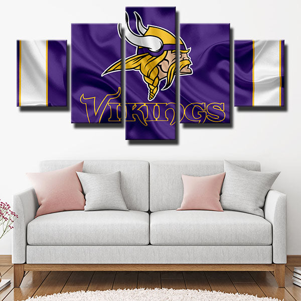 Minnesota Vikings Purple Silk Emblem Canvas Wall Art Minnesota Vikings Purple Silk Emblem Canvas Wall Art
