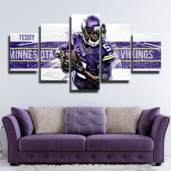 Minnesota Vikings Quarterback Purple White Teddy Bridgewater Canvas Wall Art Minnesota Vikings Quarterback Purple White Teddy Bridgewater Canvas Wall Art