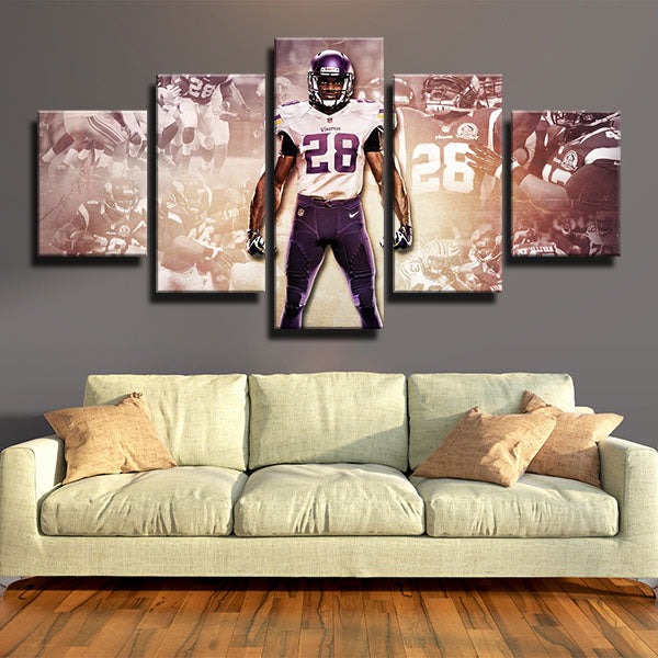 Minnesota Vikings Running Back Adrian Peterson Canvas Wall Art Minnesota Vikings Running Back Adrian Peterson Canvas Wall Art