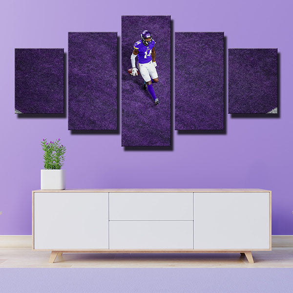 Minnesota Vikings Wide Receiver All Purple Stefon Diggs Canvas Wall Art