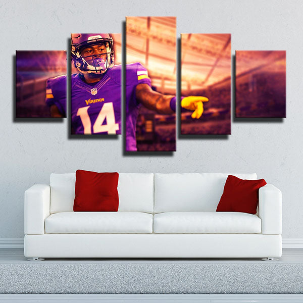 Minnesota Vikings Wide Receiver Stefon Diggs Canvas Wall Art Minnesota Vikings Wide Receiver Stefon Diggs Canvas Wall Art