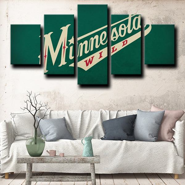 Minnesota Wild Green Decor Canvas Wall Art