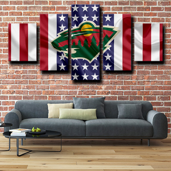 Minnesota Wild Logo America Canvas Wall Art Minnesota Wild Logo America Canvas Wall Art