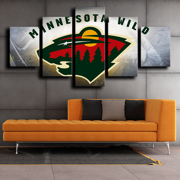 Minnesota Wild Logo Emblem Canvas Wall Art