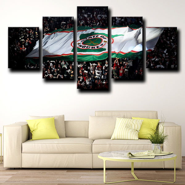 Minnesota Wild Xcel Energy Center Canvas Wall Art Minnesota Wild Xcel Energy Center Canvas Wall Art