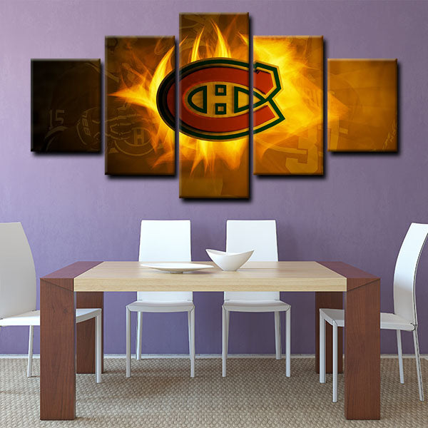 Montreal Canadiens Badge Canvas Wall Art