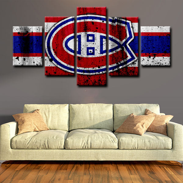 Montreal Canadiens Emblem Canvas Wall Art