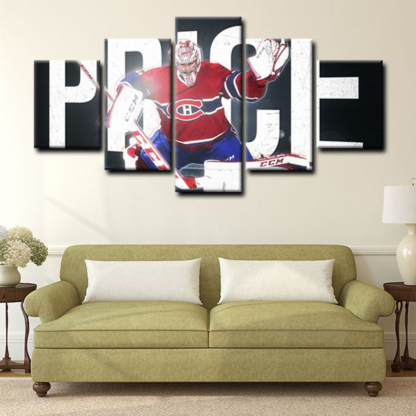 Montreal Canadiens Goaltender Pricey Carey Price Canvas Wall Art