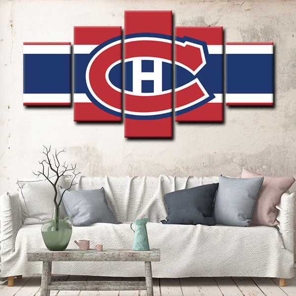 Montreal Canadiens Logo Canvas Wall Art