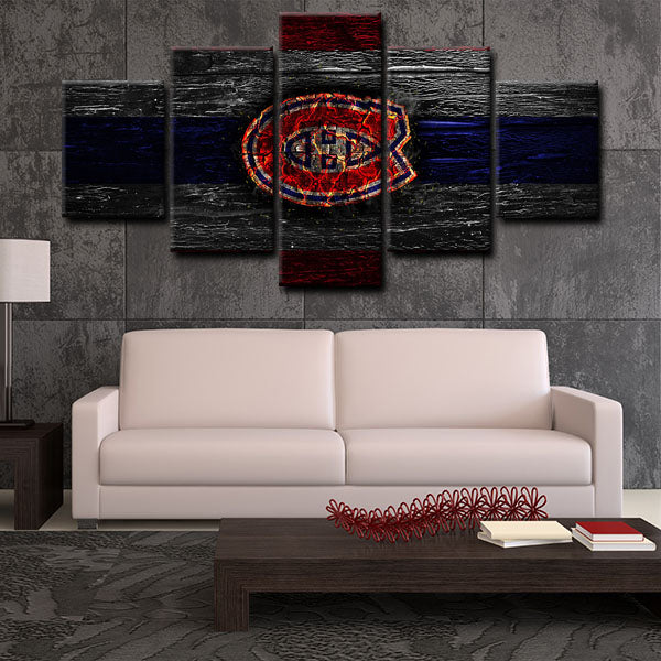 Montreal Canadiens Logo Canvas Wall Art