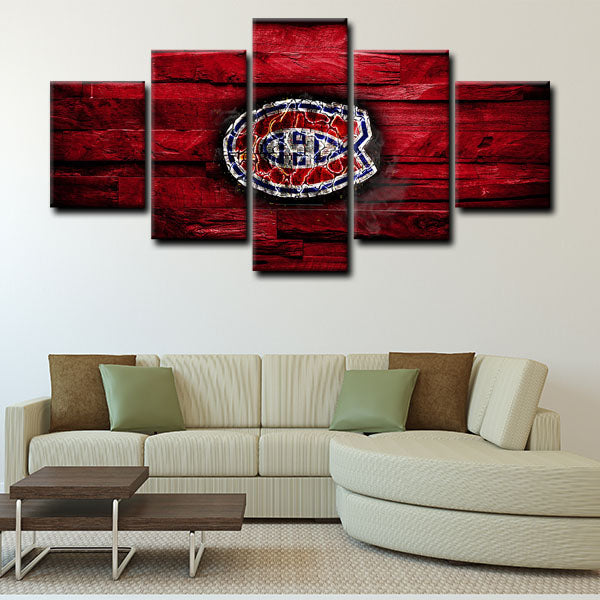 Montreal Canadiens Logo Canvas Wall Art