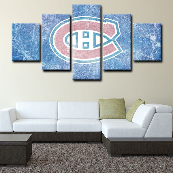 Montreal Canadiens Logo Canvas Wall Art