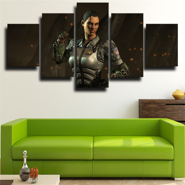 Mortal Kombat X Jacqui Briggs Black Background Canvas Wall Art