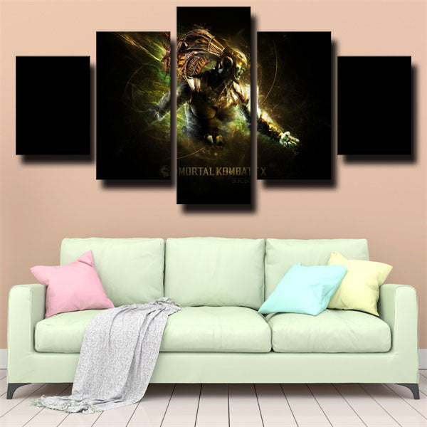 Mortal Kombat X Kotal Kahn Black Canvas Wall Art