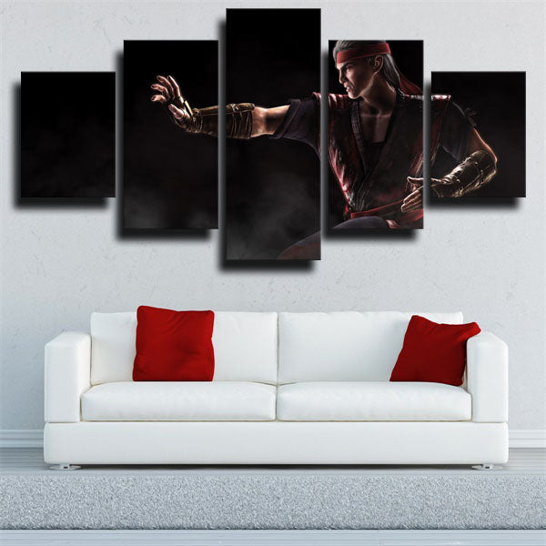 Mortal Kombat X Liu Kang Black Canvas Wall Art