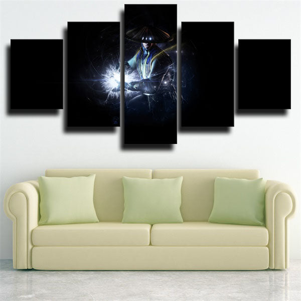 Mortal Kombat X Raiden Black Canvas Wall Art
