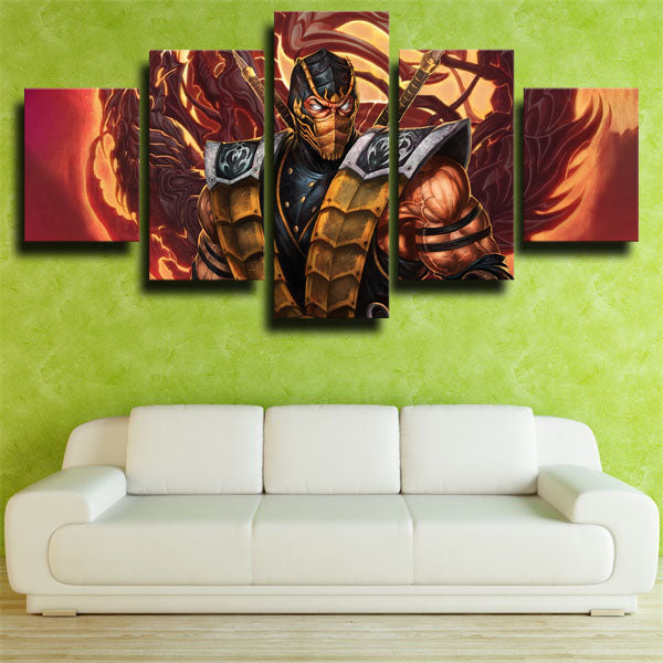 Mortal Kombat X Scorpion Red Canvas Wall Art Mortal Kombat X Scorpion Red Canvas Wall Art
