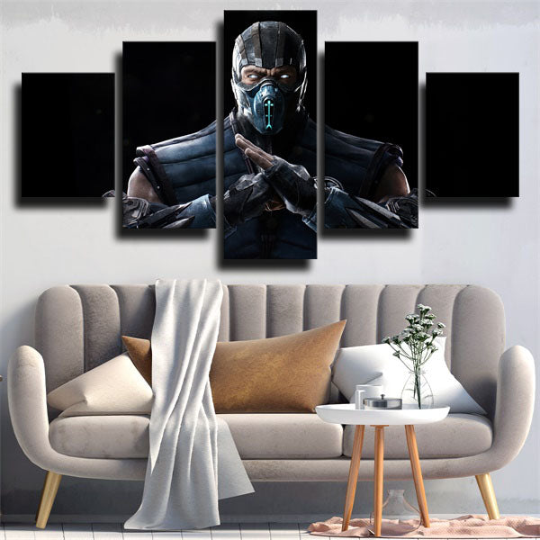 Mortal Kombat X Sub-Zero Black Canvas Wall Art