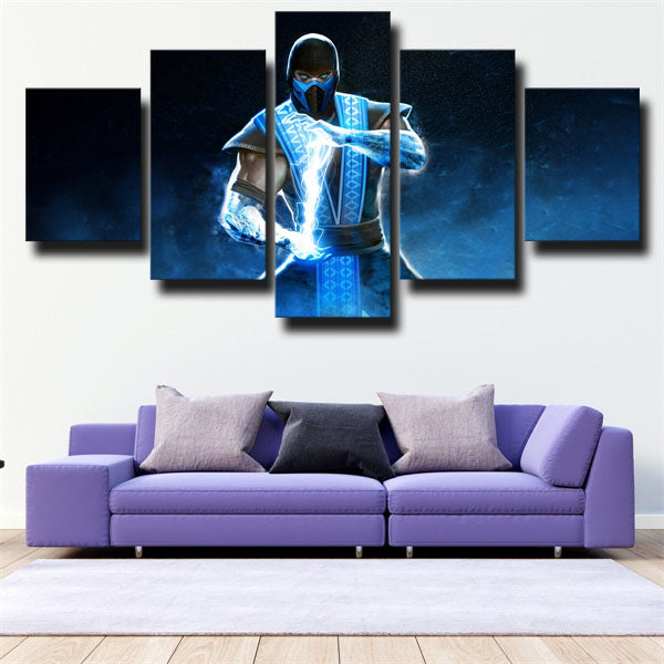 Mortal Kombat X Sub-Zero Dark Blue Canvas Wall Art