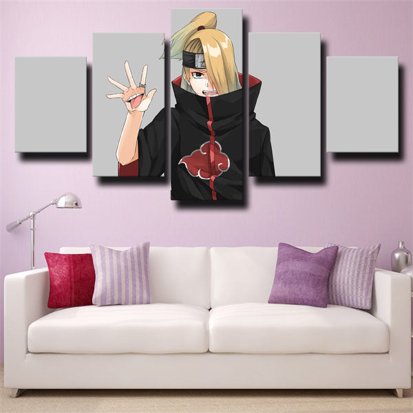 Naruto Deidara Grey Canvas Wall Art