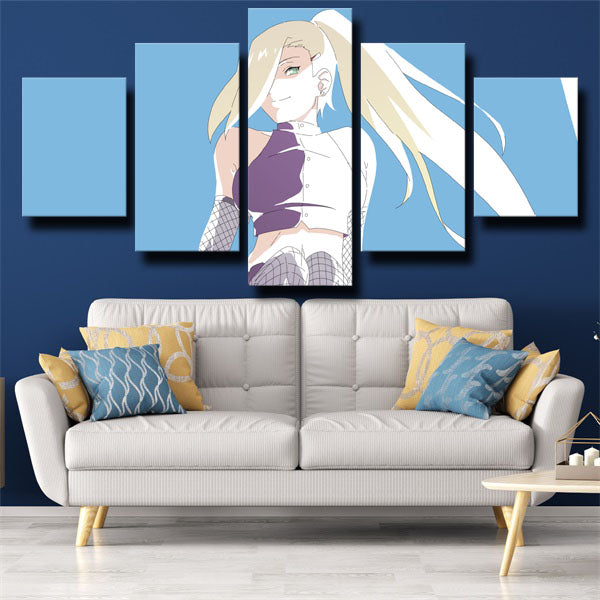 Naruto Ino Yamanaka Light Blue Canvas Wall Art