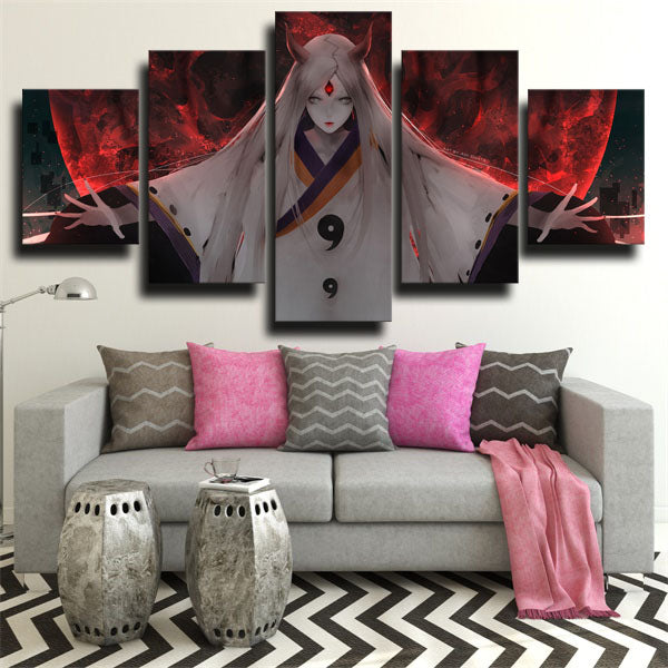 Naruto Kaguya Otsutsuki Red Moon Canvas Wall Art