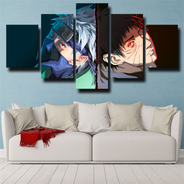 Naruto Kakashi And Obito Canvas Wall Art
