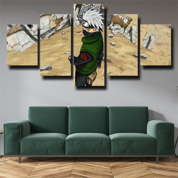 Naruto Kakashi Hatake Ruins Canvas Wall Art