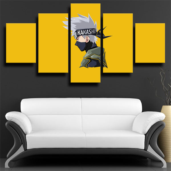 Naruto Kakashi Hatake Yellow Canvas Wall Art Naruto Kakashi Hatake Yellow Canvas Wall Art