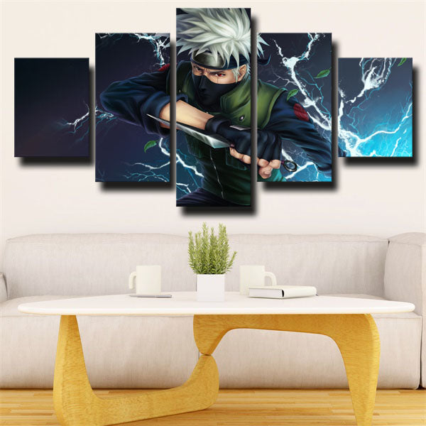 Naruto Kakashi Thunder Birds Canvas Wall Art