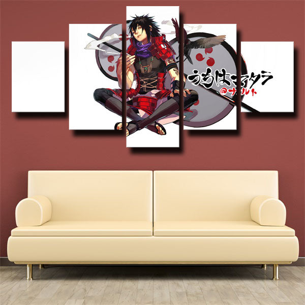Naruto Madara Uchiha White Canvas Wall Art
