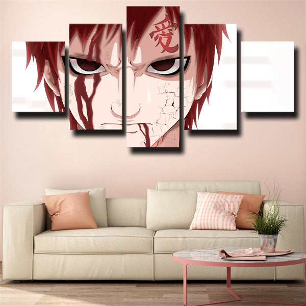 Naruto Ninja Gaara Blood Face Canvas Wall Art