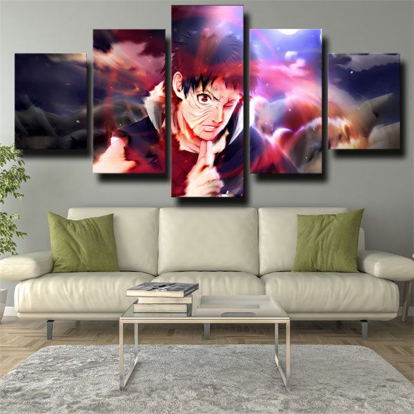 Naruto Obito Uchiha Sharingan Purple Canvas Wall Art