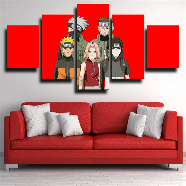Naruto Team 7 Members Canvas Wall Art
