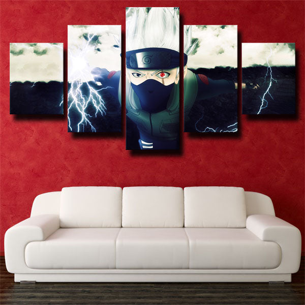 Naruto Thunder Birds Kakashi Hatake Canvas Wall Art