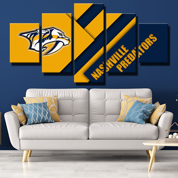Nashville Predators Simple Style Emblem Canvas Wall Art