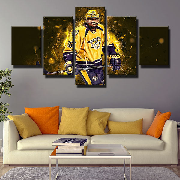 Nashville Predators Yellow Defence P. K. Subban Canvas Wall Art