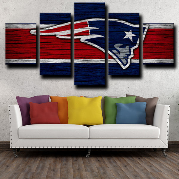 New England Patriots Logo Canvas Wall Art
