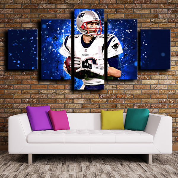 New England Patriots Amazing Quarterback Tom Brady Canvas Wall Art