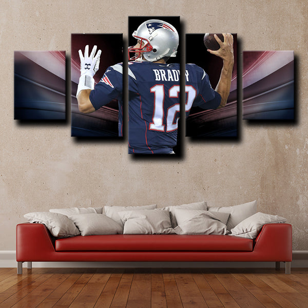 New England Patriots Quarterback Amazing Tom Brady Canvas Wall Art