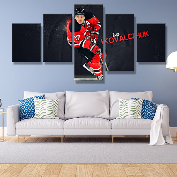 New Jersey Devils Left Wing Flexible Iaya Kovalhuk Canvas Wall Art New Jersey Devils Left Wing Flexible Iaya Kovalhuk Canvas Wall Art