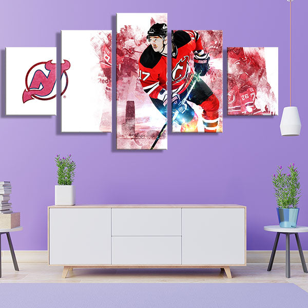 New Jersey Devils Left Wing Iaya Kovalhuk Canvas Wall Art New Jersey Devils Left Wing Iaya Kovalhuk Canvas Wall Art