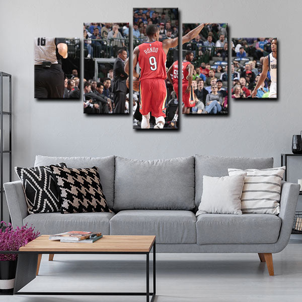 New Orleans Pelicans Point Guard Fedex Rondo Canvas Wall Art