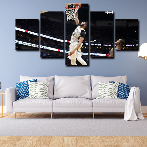 New Orleans Pelicans Power Forward Glass Davis Canvas Wall Art